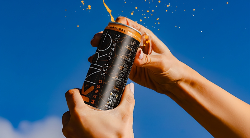 KNRG can opening against blue sky